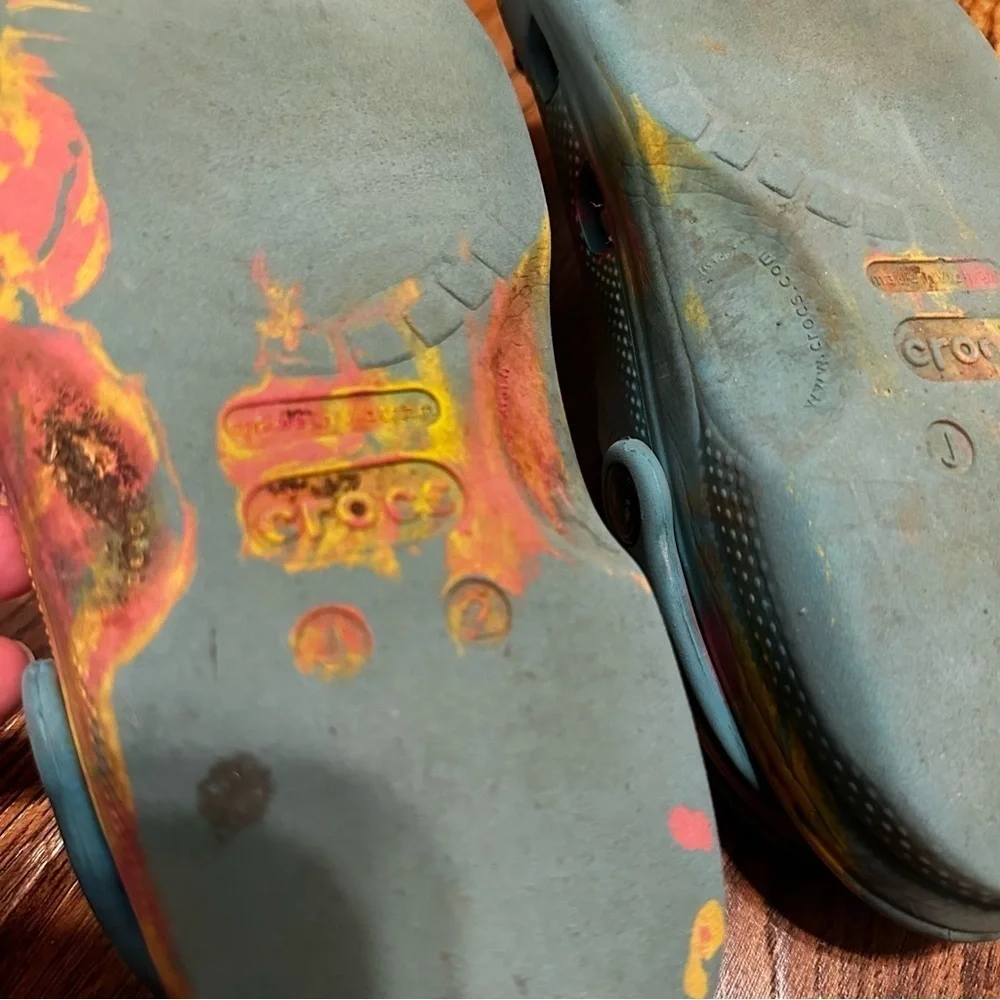 Crocs Multi Color With Charms SizeJ3